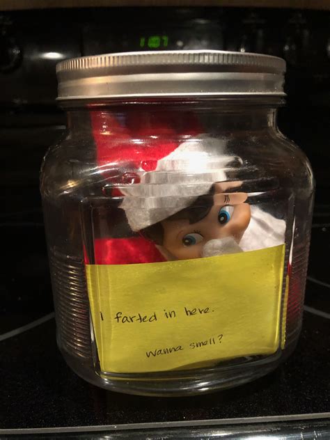 elf in a jar fart|elf on the shelf fart.